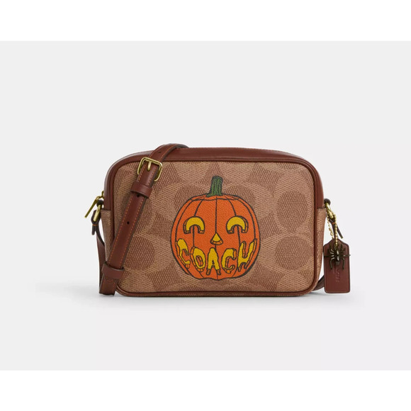 Coach Jamie Camera Bag In Signature Canvas With Halloween Print Pumpkin NWT 2025 - Picture 2 of 16